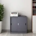 Produktbild: [en.casa] - Aktenschrank Rieti Stahl 90x40x90 Cm Dunkelgrau