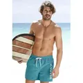 Produktbild: Badeshorts S.OLIVER, Herren, Gr. S (46/48), N-Gr, blau (petrol), Microfaser, Polyester, unifarben, Badehosen Badeshorts, mit seitlichem Logodruck