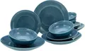 Produktbild: CreaTable Tafelservice Geschirr-Set Reactive Nostalgic (12-tlg), 4 Personen, Steinzeug, Service, jedes Stück ist ein Unikat, 12 Teile, für 4 Personen