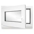 Produktbild: Kellerfenster Kunststoff weiß Dreh-Kipp 75x40 cm(BxH) DIN Links 2 -fach Glas