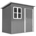 Produktbild: Outsunny Gerätehaus, Dunkelgrau, Metall, 133x190x211 cm, Aufbewahrung & Schutzhüllen, Geräteschuppen