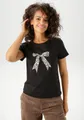 Produktbild: Aniston CASUAL T-Shirt mit Schleife im Leo-Dessin bedruckt