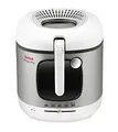 Produktbild: Tefal Mega 2 kg Elektrische Fritteuse, 3,3 L Öl-Kapazität, Anti-Geruchs-Filter, spülmaschinenfeste Teile, Sichtfenster, einstellbares Thermostat, weiß, Edelstahl, FR4800