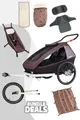 Produktbild: Croozer Fahrradkinderanhänger Kid Vaaya 2 Kid All-Season Bundle Geschwister