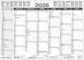 Produktbild: Tafelkalender A4 2026: 14 Monate auf Vorder- und Rückseite I Ferientermine und Feiertage