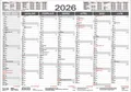 Produktbild: Tafelkalender 2026 A4 29,7x21cm, Wandkalender auf jeder Seite 7 Monate mit  ...