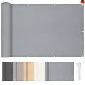 Produktbild: HENG FENG Balkon Sichtschutz 90x600cm PES, Wetterfeste Balkonverkleidung mit
