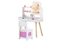 Produktbild: COSTWAY Schminktisch, Kinderschminktisch-Set mit Spiegel mit 3-Farbbeleuchtung