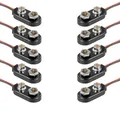 Produktbild: 10x Batteriehalter für 9V Block Akkuhalter Batterieclip lose Kabelenden 12483