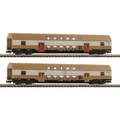 Produktbild: Fleischmann 6260075 N 2er Set Doppelstockwagen, DR, Ep. IV, Set 2 N + Neu