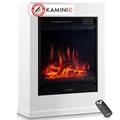 Produktbild: KAMINIO Elektrokamin Kalle - Elektrischer Standkamin mit Heizung, 3D-Flammeneffekt, Fernbedienung (Weiß)