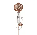 Produktbild: Dragimex Gartenstecker Metall Stecker. Rose mit Regenmesser Gartenstecker. Braun 110cm