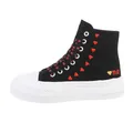 Produktbild: Ital Design Damenschuhe Freizeitschuhe Sneakers High, PC211-, Textil, Schwarz Weiß, Gr. 37