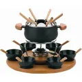 Produktbild: Kela Drehbares Fonduekarussell Natura für 6 Personen; Keramik schwarz; 1,8 l; 61201 - Schwarz