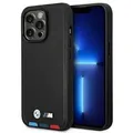 Produktbild: Hülle BMW BMHMP14L22PTDK iPhone 14 Pro 6.1′′schwarz / schwarz Leder Stamp Tricolor Magsafe