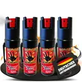 Produktbild: 4 x Wilhelm Pfefferspray Tierabwehr Selbstverteidigung CS KO Spray hochdosiert (ca. 2 Mio. Scoville) effektives Verteidigungsspray (Jet, 16 ml)