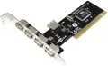 Produktbild: LogiLink PCI Card USB 2.0 4+1 Port USB-Adapter 5 Anschlüsse (PC0028)