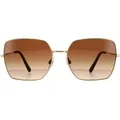 Produktbild: Dolce & Gabbana Square Womens Gold Dunkelbraun Gradient Sonnenbrille