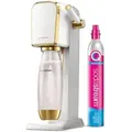 Produktbild: SodaStream Art Wassersprudler mit CO2-Zylinder und 1L PET Flasche weiß/gold