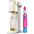 Produktbild: SodaStream Art Wassersprudler mit CO2-Zylinder und 1L PET Flasche weiß/gold