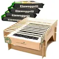 Produktbild: BURI Holzkohlegrill 2x Öko Einweggrill Einmalgrill Nachhaltig - Bio Einmal Grill rauchfrei beige