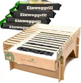 Produktbild: 5x BURI Grill Öko Einweggrill Einmalgrill 100% Nachhaltig - Bio Grill rauchfrei 31x24 cm Bambus Kohle und Grillrost, natürlichen Materialien, weniger CO2 Emission, 5 min startklar über 1h Brenndauer