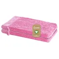 Produktbild: Lavea® Waschlappen Set - 2X Waschhandschuh 16x22 cm - Koralle - weiche Duschlappen für Gesicht & Körper von Baby, Kinder & Erwachsene - 100% GOTS zertifizierte Bio-Baumwolle - Premium Serie Bali