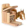 Produktbild: Eichhörnchen Futterstation – Wetterfestes Futterhaus aus Holz mit Belüftung, ...