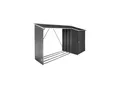Produktbild: Duramax Metall Kaminholzregal mit Dach und Schuppen / Holzlager / Kaminholzunterstand Maße H. 161 x B. 272 x T. 108 cm