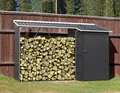 Produktbild: Duramax Kaminholzregal mit Aufbewahrungsschrank