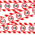 Produktbild: Tiwoca 18 Geburtstag Deko – lustiges Absperrband rot weiß mit Verkehrszeichen als originelle und witzige Geburtstagsdeko für einen gelungenen 18. Geburtstag Junge oder Mädchen