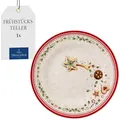 Produktbild: Villeroy & Boch Winter Bakery Delight Frühstücksteller Sternschnuppe, 21,5 cm, Premium Porzellan, Weiß/Rot/Beige