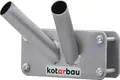 Produktbild: KOTARBAU® Fahnenhalter 2-Fach für doppelt Fahnenstange Montage an Balustrade 170 mm Pulverbeschichtet Grau Fahnenmasthalter Fahne Flagge Pulverbeschichtet Fahnenstange