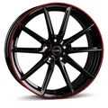 Produktbild: BORBET DESIGN LX black glossy rim red 8.0Jx18 5x108 ET45 3000143547