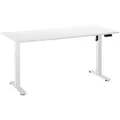 Produktbild: Carryhome Schreibtisch, Weiß, Holzwerkstoff, rechteckig, Kufe, 77x72-120x160 cm, höhenverstellbar, Kabeldurchlass, Memoryschalter, Arbeitszimmer, Schreibtische, Bürotische