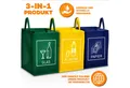 Produktbild: TRESKO Mülltrennsystem 3er Set Recycling Deutsch Mülltrenner Mülleimer Trennsystem