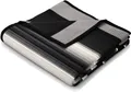 Produktbild: Wohndecke Covered in Black, gestreifte Sofadecke in 150x200, Biederlack, Made in Germany