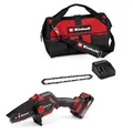 Produktbild: Einhell Akku-Astkettensäge GE-PS 18/15 Li Bag Kit Power X-Change (18 V, Brushless, 12,5 cm Schnittlänge, inkl. 2,5 Ah Akku, Ladegerät, Ersatzkette, Einhell Bag 45/29)