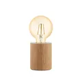 Produktbild: Tischlampe Turialdo Tischleuchte Industrial Vintage Nachttischlampe aus Holz ...