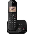 Produktbild: Panasonic Festnetztelefon KX-TGC420, Anrufbeantworter, Farbe: Schwarz - Schwarz