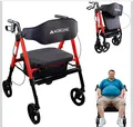 Produktbild: Mobiclinic Madeira XXL Rollator bis 204kg Belastbar Breit Gehhilfe Sitz Rot Top