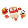 Produktbild: goki 51716 Wohnzimmer basic für Puppenhaus Holz