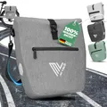 Produktbild: MIVELO 2in1 Fahrradtasche für Gepäckträger - Gepäckträgertasche wasserdicht - Inkl. gepolstertem Laptopfach & Schultergurt - Tasche für Fahrrad I Packtasche 20L (Grau)