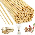 Produktbild: SLTAXAR 180 Stück Bambusstäbchen zum Basteln Bambusstäbe Holzstäbchen 30 cm lang Rundstäbe Zuckerwatte Stäbe Bastelstäbe 2,3,4 mm Zuckerwattestäbe Holzstäbe zum Basteln für Heimwerker DIY Handwerk