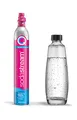 Produktbild: SodaStream QC-Reservepack mit 1x Quick Connect CO2-Zylinder (Ergiebigkeit: 60L) und 1x 1.0 L Glasflasche, Pink