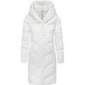 Produktbild: Ragwear Steppmantel Natalka Soft YOUMODO Warmer Wintermantel mit hohem Kragen und Kapuze weiß L (40)