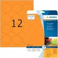 Produktbild: HERMA Neonetiketten Ø 60 mm, 240 Etiketten, leuchtorange, rund