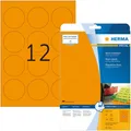 Produktbild: HERMA Etiketten Etiketten neon-orange Durchmesser 60mm Special A4 LaserCopy 240 Stück