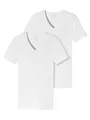 Produktbild: Schiesser Herren 2 Pack Unterhemd V-ausschnitt Mit Arm - 95/5 Organic Unterwäsche, Weiss_173982, 3XL EU