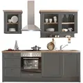 Produktbild: P & B Küchenleerblock, Anthrazit, Eiche Artisan, Holzwerkstoff, 3 Schublade(n) Schubladen, nur wie online abgebildet bestellbar, 230 cm, Küchen, Küchenzeilen & Küchenblöcke, Küchenzeilen ohne Geräte